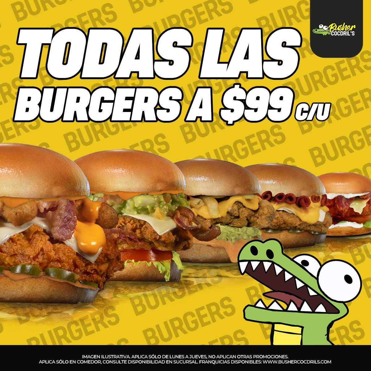🔥 ¡Todas las hamburguesas a solo $99! 🔥